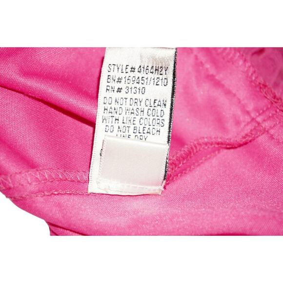 BCX Girl Pink White Polka Dot Dress Cap Sleeve Ruched Bodice Size 4 Girls - Picture 5 of 6